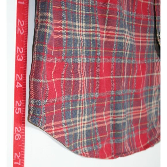 Polo Ralph Lauren Flannel Pearl Snap Western Yoke Shirt Mens XL Americana Cowboy - Picture 6 of 7